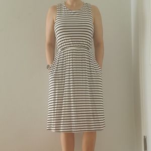 Loft Striped Midi Dress